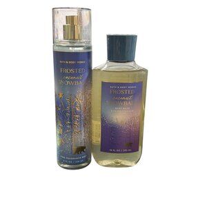 Bath & Body Works "Frosted Coconut Snowball" Body Wash & Fragrance Mist Set NEW‎